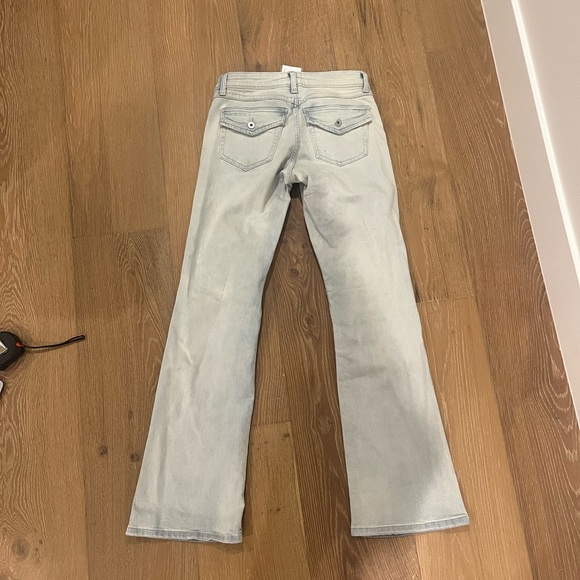 H&M Denim - NWT H&M low rise flare jeans w/ back pocket flaps size 6 color light denim blue